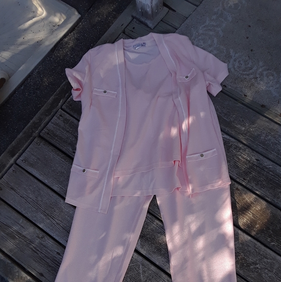 PPP =pink polyester pant suit - Picture 3 of 13